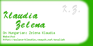 klaudia zelena business card